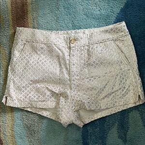 Abercrombie & Fitch Cream and Gold Shorts